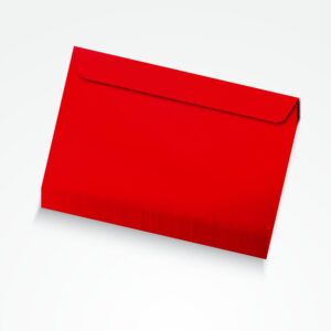 Koperty standardowe B6 - 125mm x 176mm / Czerwone 80g
