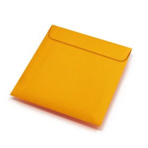 Koperty kwadratowe - 110mm x 110mm | Pomarańczowe 80g