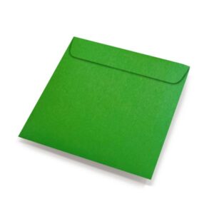 Koperty kwadratowe - 155mm x 155mm | Zielone 80g