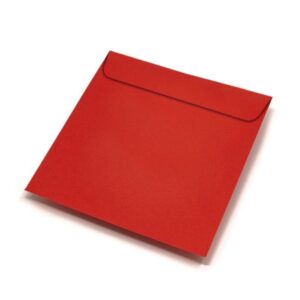 Koperty kwadratowe - 110mm x 110mm | Czerwone 80g