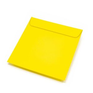 Koperty kwadratowe - 110mm x 110mm | Żółte 80g