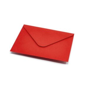 Koperty wizytówkowe kopertowe 60mm x 90mm | Czerwone 80g