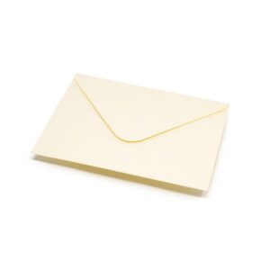 Koperty wizytówkowe kopertowe 60mm x 90mm | Kremowe 80g