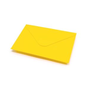 Koperty wizytówkowe kopertowe 60mm x 90mm | Żółte 80g